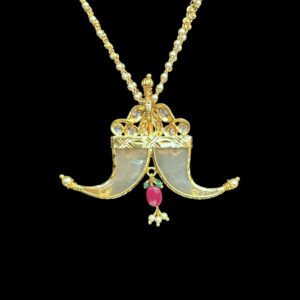 Regal Twin Tiger Claw Emerald & Ruby Pendant