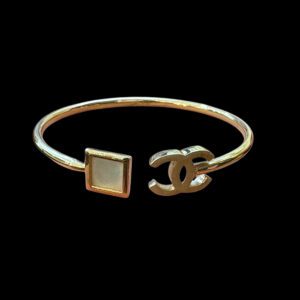 Chic Opal & Crescent Rose Gold Cuff