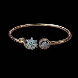 Radiant Floral Diamond Rose Gold Bracelet