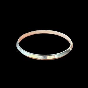 Elegant Silver Faceted Bangle