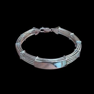 Classic Silver Bar-Link Bracelet