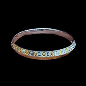 Radiant Two-Tone Silver Diamond-Cut Bangle Pair