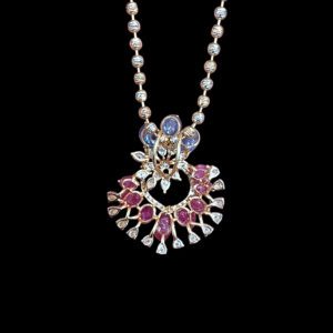 Regal Ruby & Tanzanite Diamond Chakra Pendant