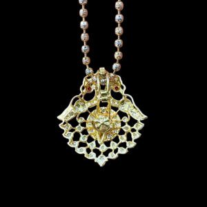 Regal Ruby & Diamond Peacock Pendant Chain