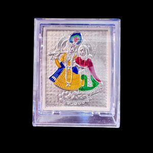 Divine Radha Krishna Silver Frame