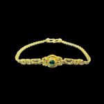 Elegant Emerald Gold Bracelet