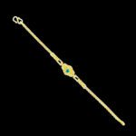 Elegant Emerald Gold Bracelet
