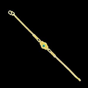 Elegant Emerald Gold Bracelet