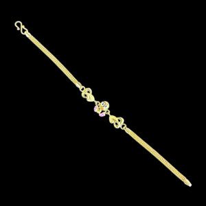 Whimsical Cartoon Gold Kids Bracelet