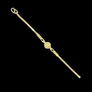 Elegant Diamond Floral Gold Bracelet