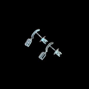 Regal Asscher Diamond Drop Earrings