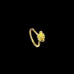 Whimsical Gold Sunflower Ring
