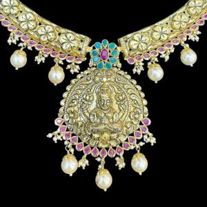 Grand Lakshmi Antique Gold Temple Necklace II
