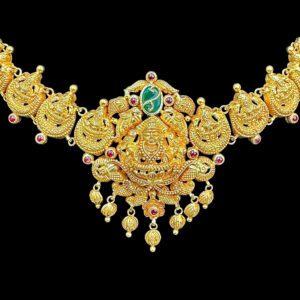 Divine Lakshmi Antique Gold Kasu Necklace III