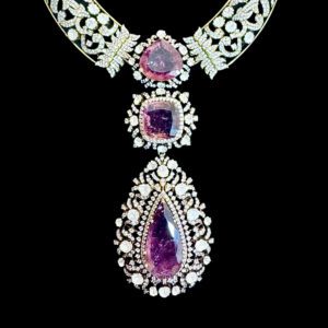Grand Polki Diamond & Pink Sapphire Choker Necklace