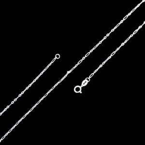 Elegant Silver Bead & Bar Chain