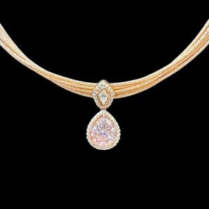 Regal Pink Sapphire & Diamond Rose Gold Choker