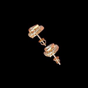 Elegant Polki Diamond Halo Studs