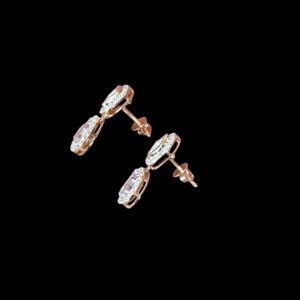 Regal Pink Sapphire & Diamond Drop Earrings