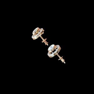 Radiant Polki Diamond Round Halo Studs