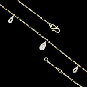 Ethereal Diamond & Gold Teardrop Necklace