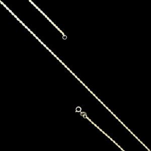Elegant Silver Twisted Rope Chain