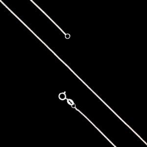 Dainty White Gold Wheat Chain