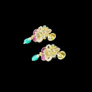 Divine Lakshmi Antique Gold & Pearl Drop Earrings