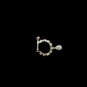 Radiant Diamond Solitaire-Line Nose Ring