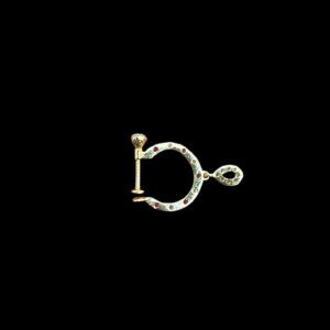 Divine Diamond & Red Enamel Nose Ring