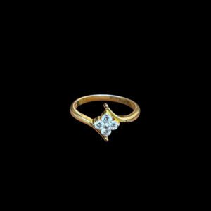 Dainty Diamond Cluster Gold Ring