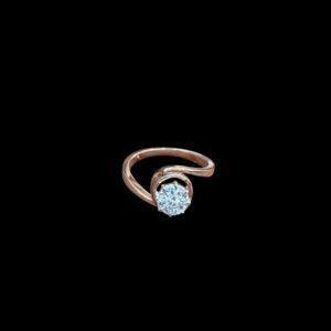 Radiant Diamond Solitaire-Style Gold Ring