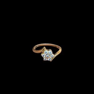 Classic Diamond Star Cluster Gold Ring