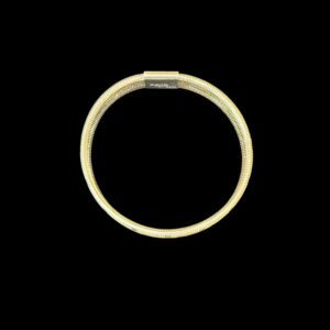 Elegant Two-Tone Gold Mesh Bracelet