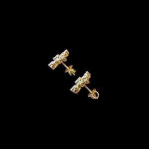 Grand Diamond Marquise Leaf Cluster Stud Earrings