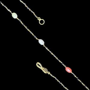 Whimsical Multi-Gemstone Bead Gold Necklace