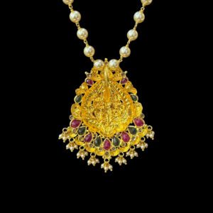 Divine Ram Darbar Antique Gold Pearl Necklace