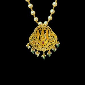 Divine Ram Parivar Temple Pearl Necklace