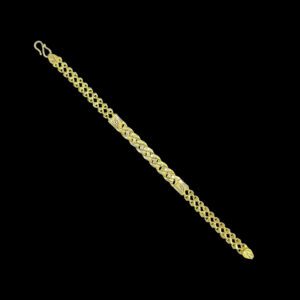 Regal Diamond-Cut Gold Curb Bracelet