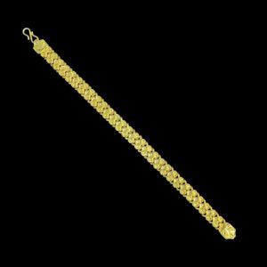 Elegant Woven Chevron Gold Bracelet