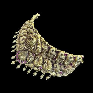 Divine Lakshmi Elephant Antique Gold Choker II