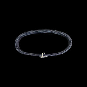 Elegant Shri Diamond & Black Bead Bracelet