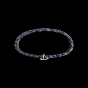 Divine Om Diamond Halo Black Bead Bracelet
