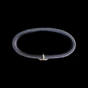 Sacred Om Diamond & Black Bead Bracelet