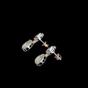 Regal Polki Diamond & Yellow Pear Drop Earrings