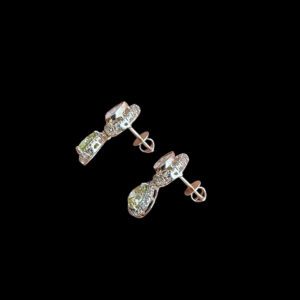 Graceful Polki Diamond & Green Pear Earrings