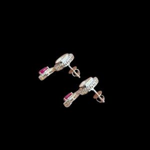 Regal Polki Diamond & Ruby Drop Earrings