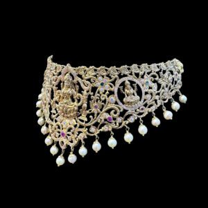 Divine Lakshmi Antique Gold Pearl Choker