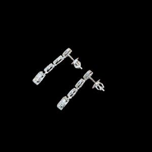 Elegant Marquise & Oval Diamond Drop Earrings