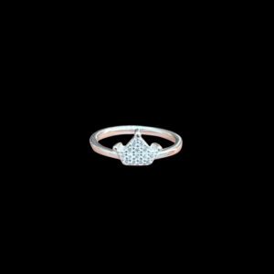 Dainty Silver Diamond Kite Ring